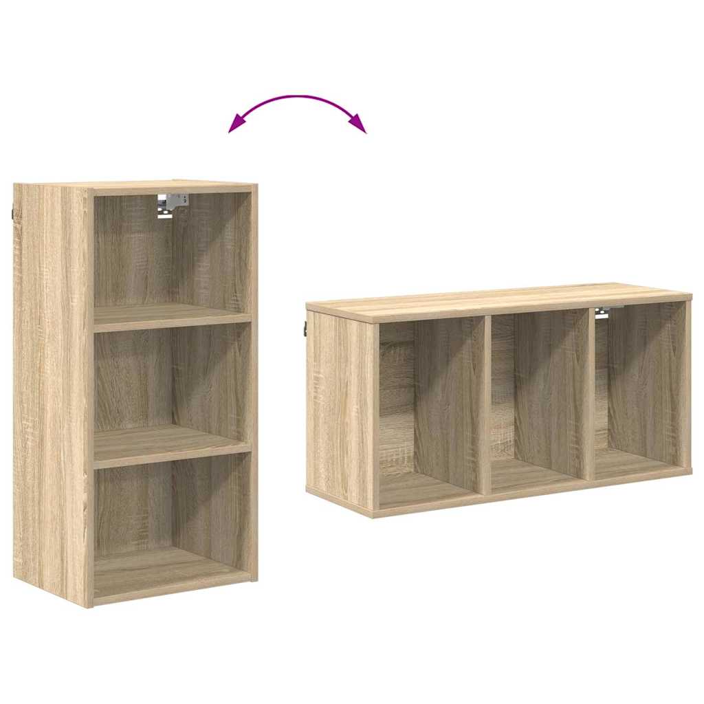vidaXL Hanging Cabinet Sonoma Oak 40 x 29.5 x 80 cm Engineered Wood