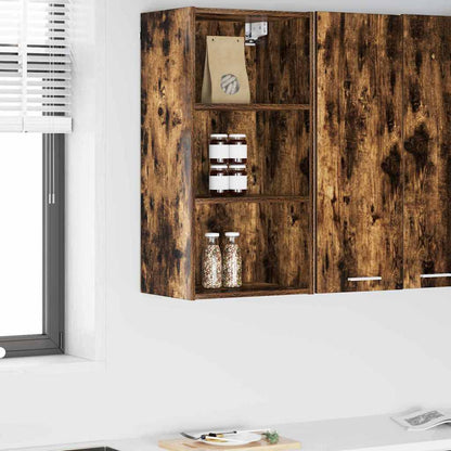 vidaXL Hanging Cabinet Smoked Oak 40 x 29.5 x 80 cm Engineered Wood