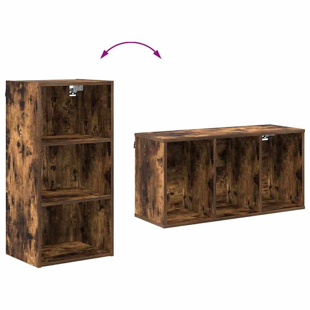 vidaXL Hanging Cabinet Smoked Oak 40 x 29.5 x 80 cm Engineered Wood