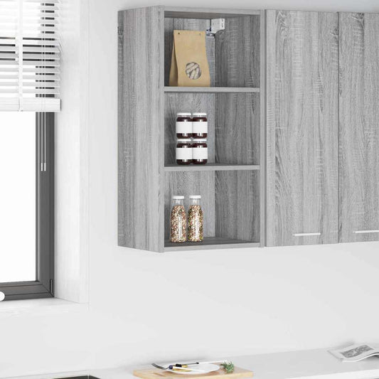 vidaXL Hanging Cabinet Grey Sonoma 40 x 29.5 x 80 cm Engineered Wood