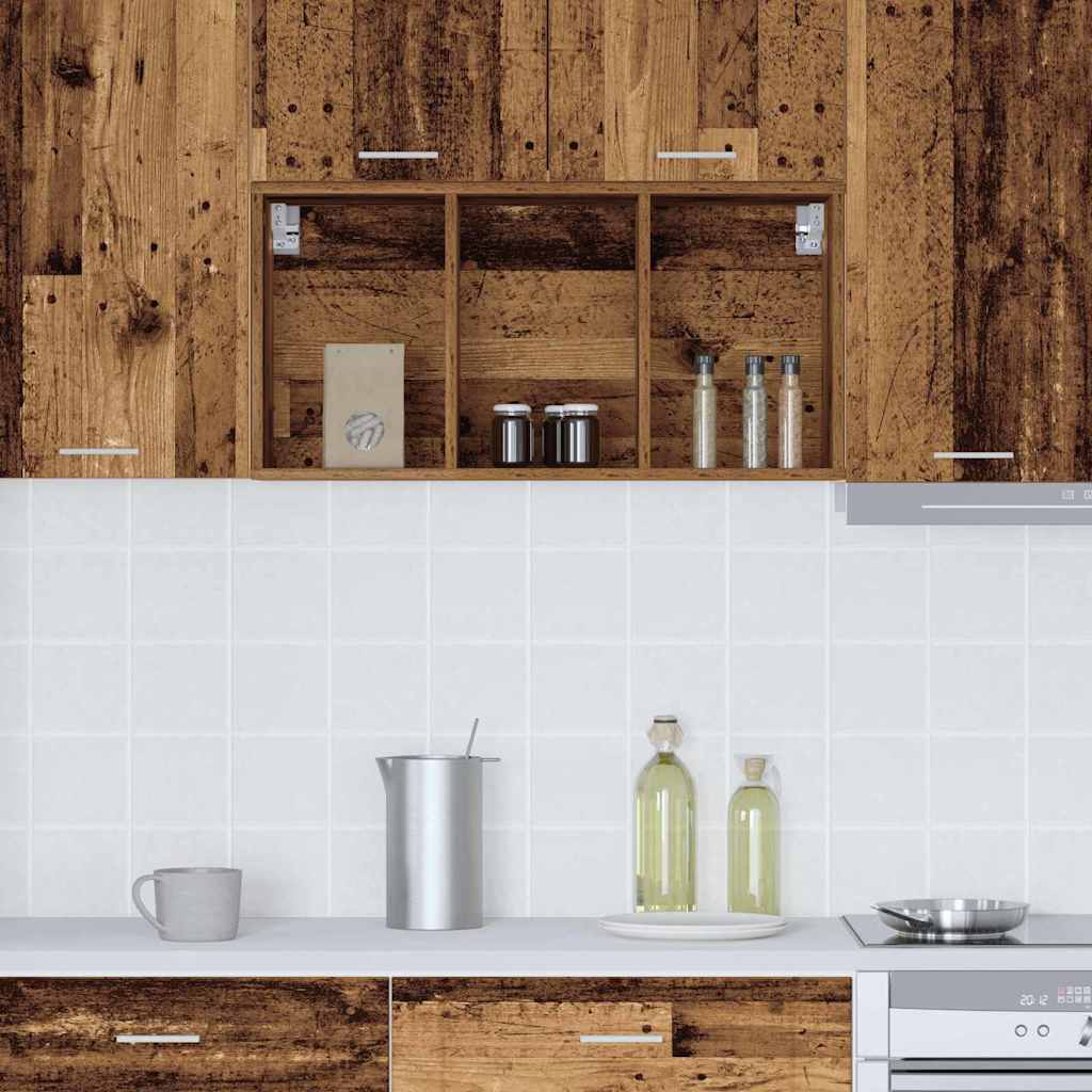 vidaXL Hanging Cabinet Old Wood 40 x 29.5 x 80 cm Engineered Wood