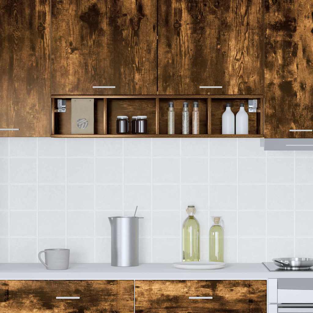 vidaXL Hanging Cabinet Smoked Oak 20 x 29.5 x 100 cm Engineered Wood