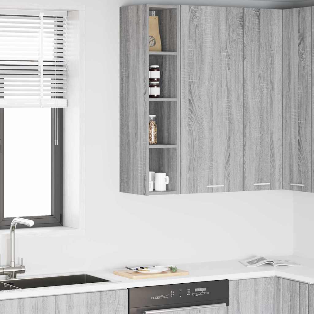vidaXL Hanging Cabinet Grey Sonoma 20 x 29.5 x 100 cm Engineered Wood