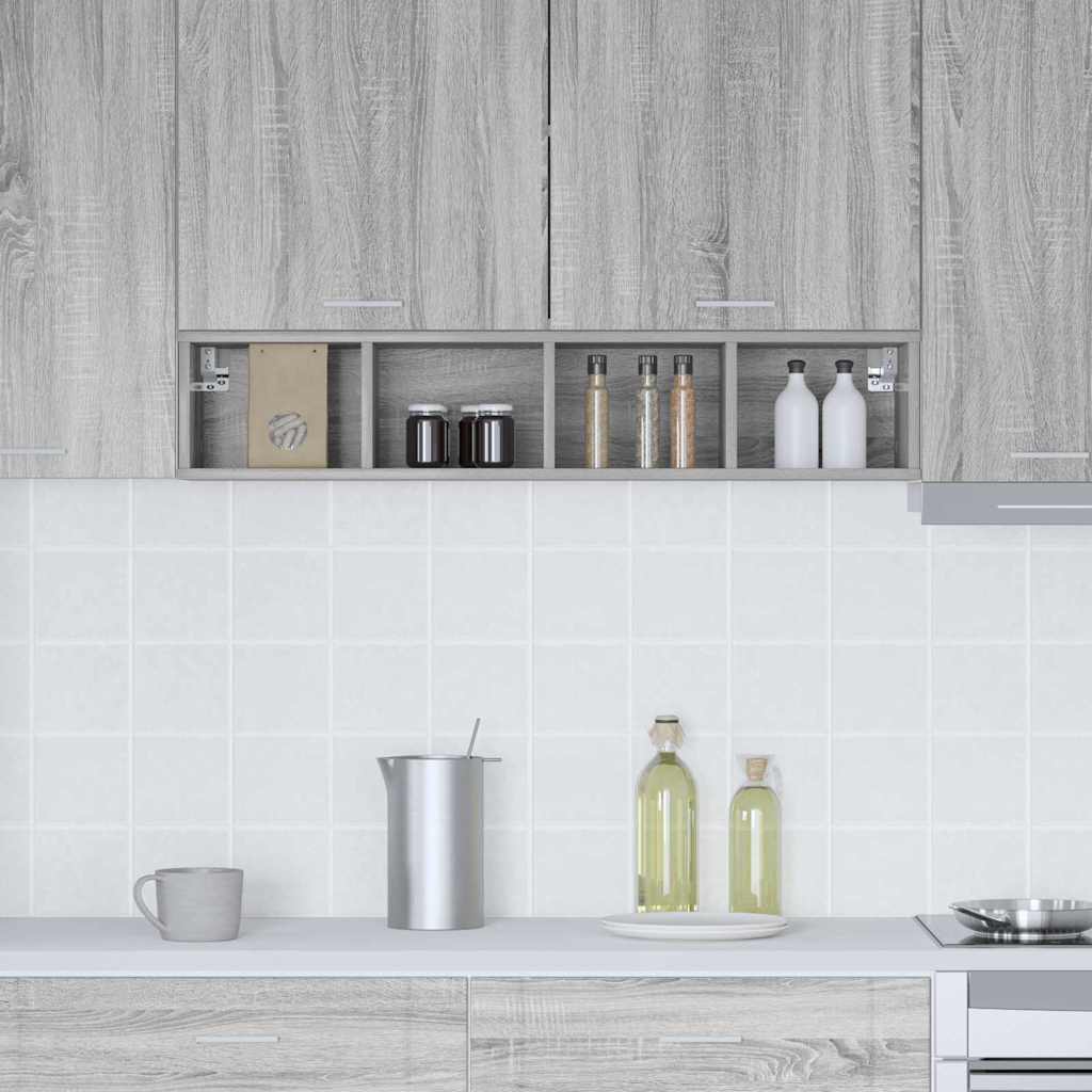 vidaXL Hanging Cabinet Grey Sonoma 20 x 29.5 x 100 cm Engineered Wood