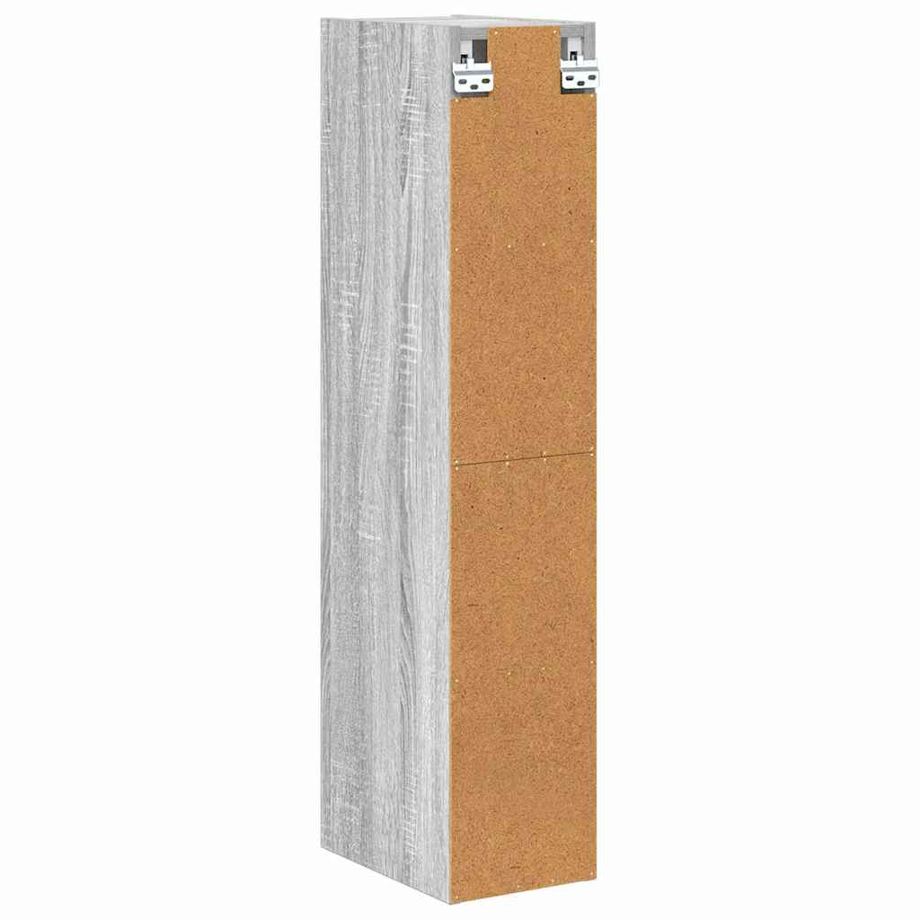 vidaXL Hanging Cabinet Grey Sonoma 20 x 29.5 x 100 cm Engineered Wood