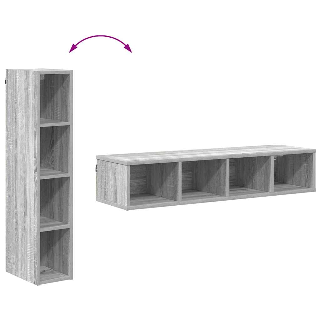 vidaXL Hanging Cabinet Grey Sonoma 20 x 29.5 x 100 cm Engineered Wood