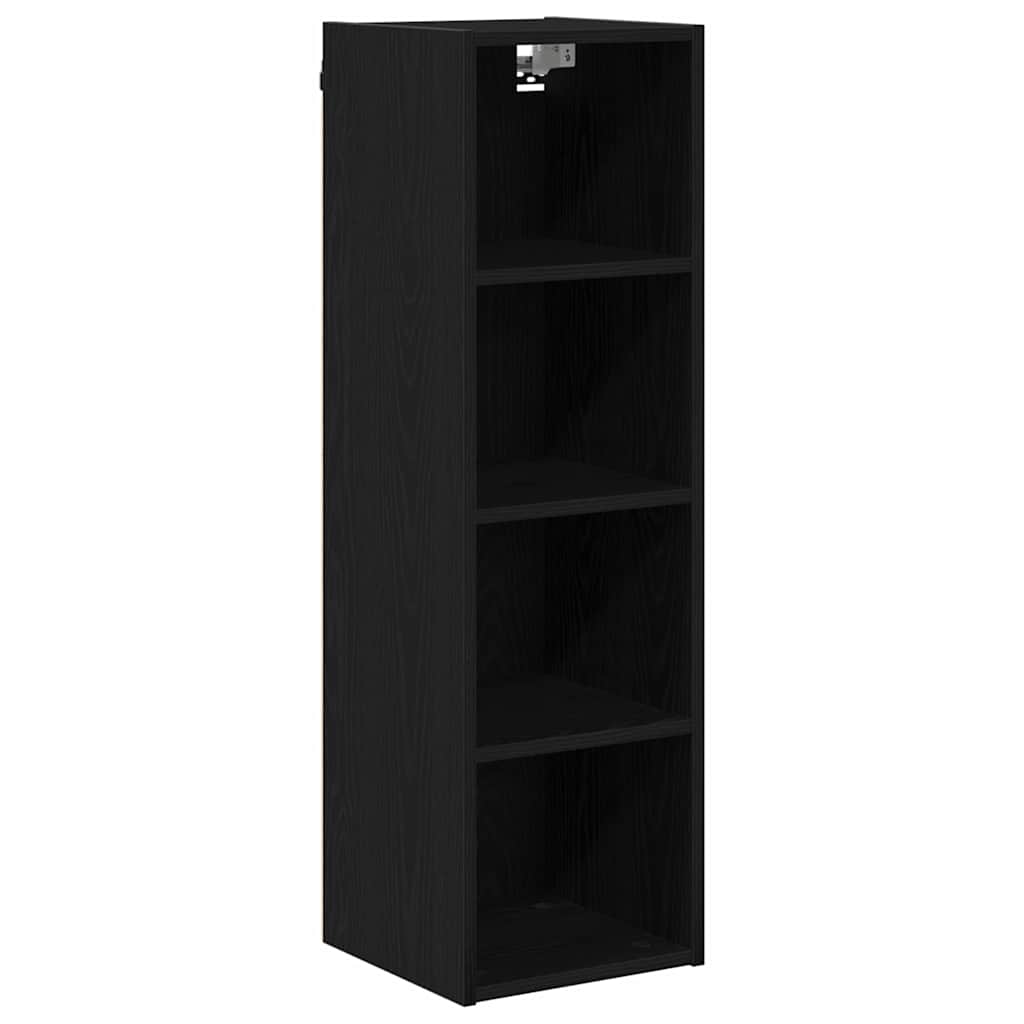 vidaXL Hanging Cabinet Black Oak 30 x 29.5 x 100 cm Engineered Wood