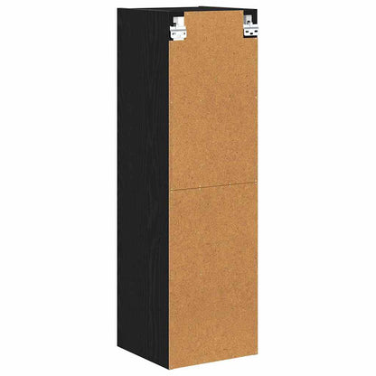 vidaXL Hanging Cabinet Black Oak 30 x 29.5 x 100 cm Engineered Wood