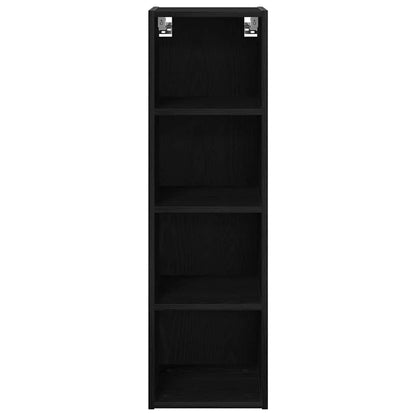 vidaXL Hanging Cabinet Black Oak 30 x 29.5 x 100 cm Engineered Wood