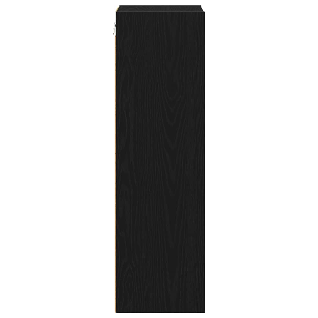 vidaXL Hanging Cabinet Black Oak 30 x 29.5 x 100 cm Engineered Wood