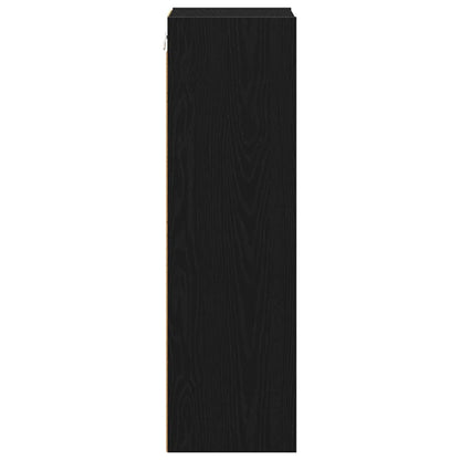 vidaXL Hanging Cabinet Black Oak 30 x 29.5 x 100 cm Engineered Wood