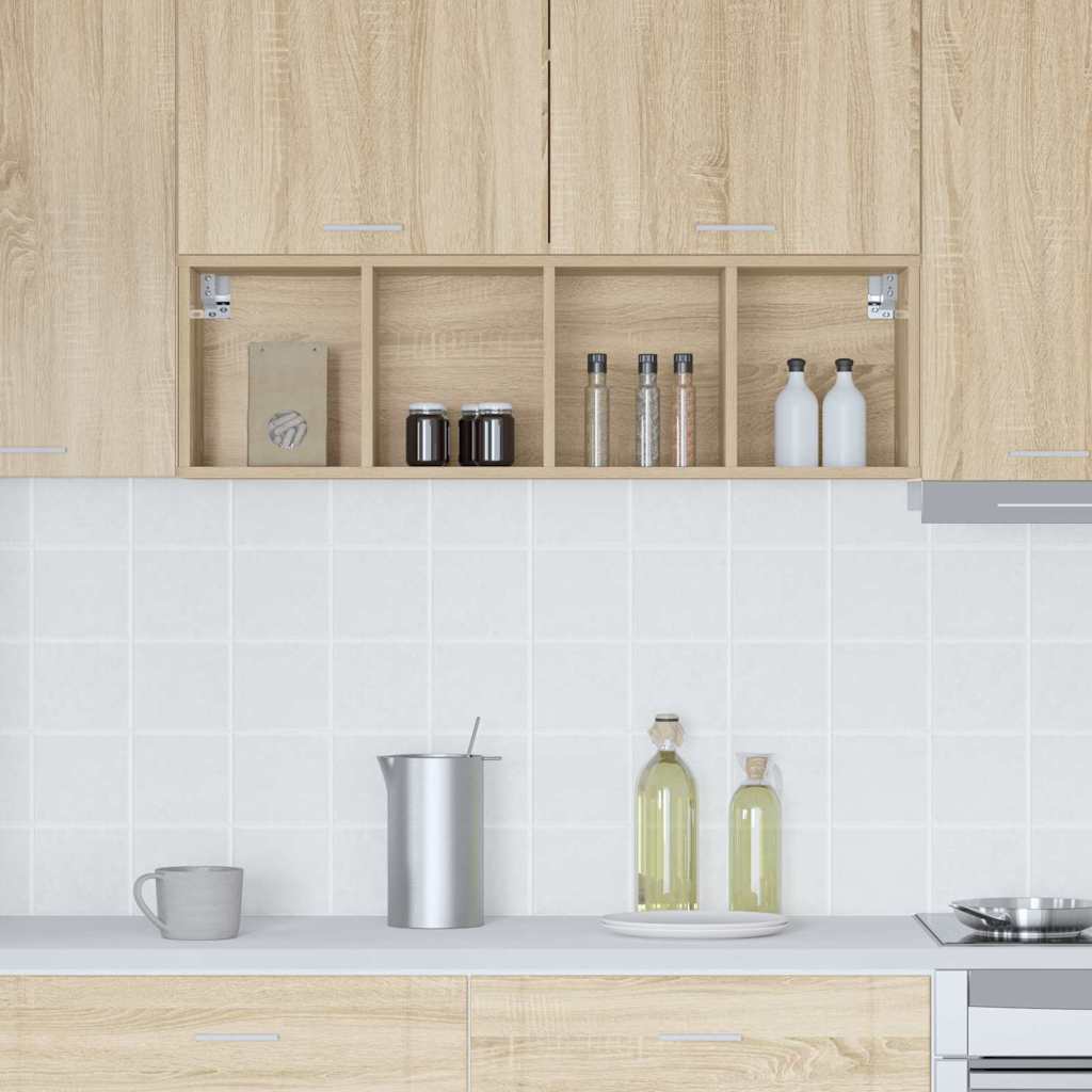 vidaXL Hanging Cabinet Sonoma Oak 30 x 29.5 x 100 cm Engineered Wood