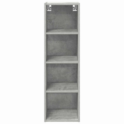 vidaXL Hanging Cabinet with Storage Concrete Grey 30 x 29.5 x 100 cm