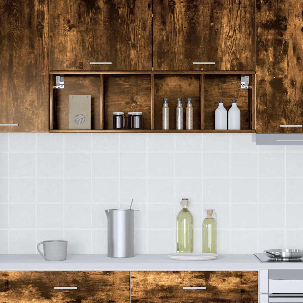 vidaXL Hanging Cabinet Smoked Oak 30 x 29.5 x 100 cm Engineered Wood