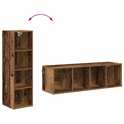 vidaXL Hanging Cabinet Old Wood 30 x 29.5 x 100 cm Engineered Wood