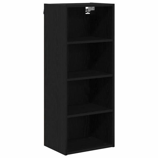 vidaXL Hanging Cabinet Black Oak 40 x 29.5 x 100 cm Engineered Wood