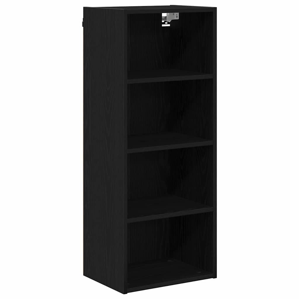 vidaXL Hanging Cabinet Black Oak 40 x 29.5 x 100 cm Engineered Wood