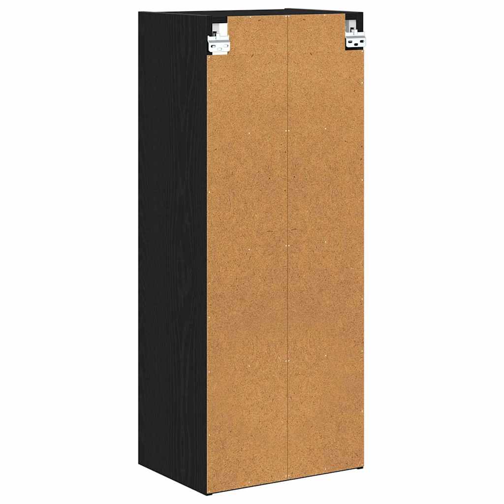 vidaXL Hanging Cabinet Black Oak 40 x 29.5 x 100 cm Engineered Wood