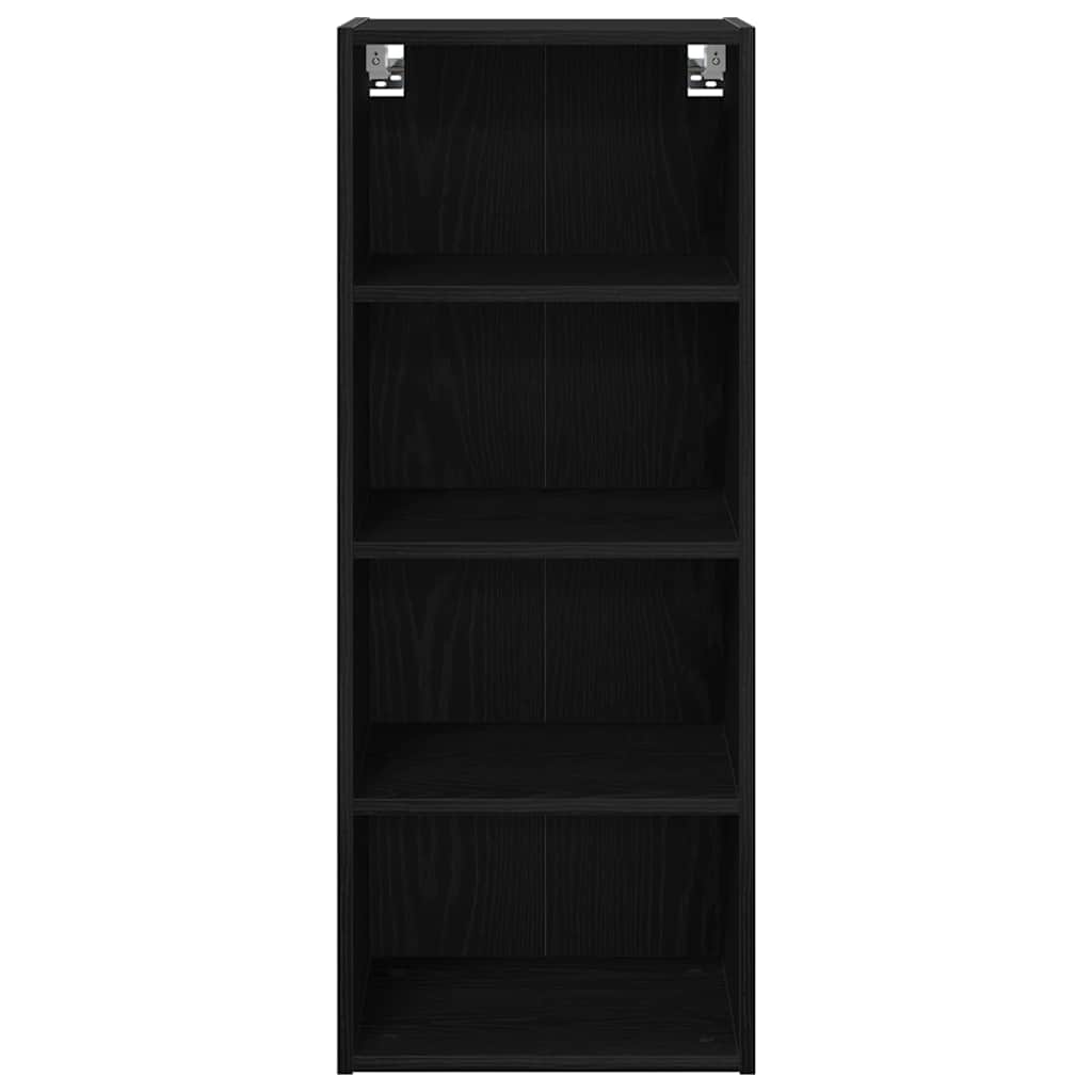 vidaXL Hanging Cabinet Black Oak 40 x 29.5 x 100 cm Engineered Wood