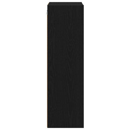 vidaXL Hanging Cabinet Black Oak 40 x 29.5 x 100 cm Engineered Wood