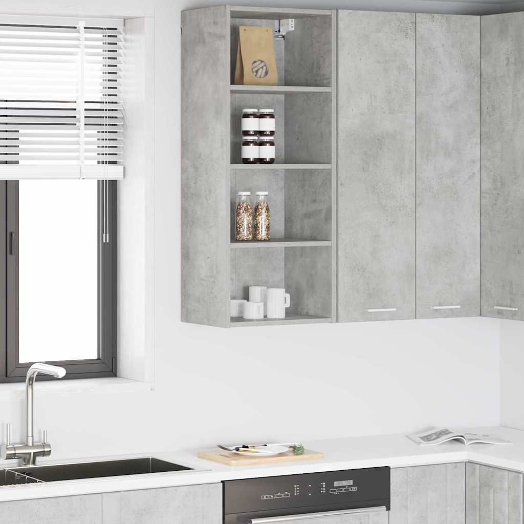 vidaXL Hanging Cabinet Concrete Grey 40 x 29.5 x 100 cm