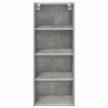vidaXL Hanging Cabinet with Storage Concrete Grey 40 x 29.5 x 100 cm