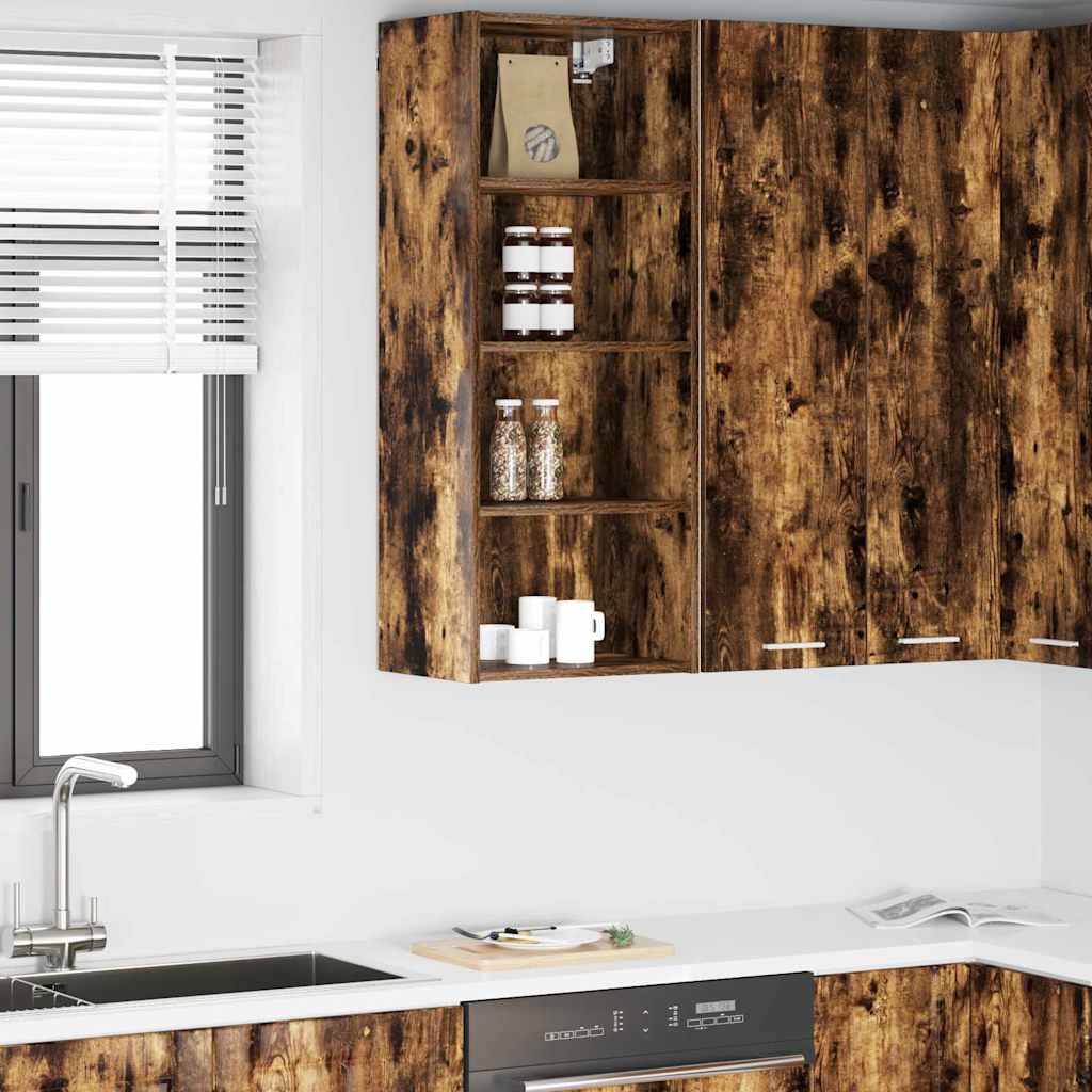 vidaXL Hanging Cabinet Smoked Oak 40 x 29.5 x 100 cm Engineered Wood