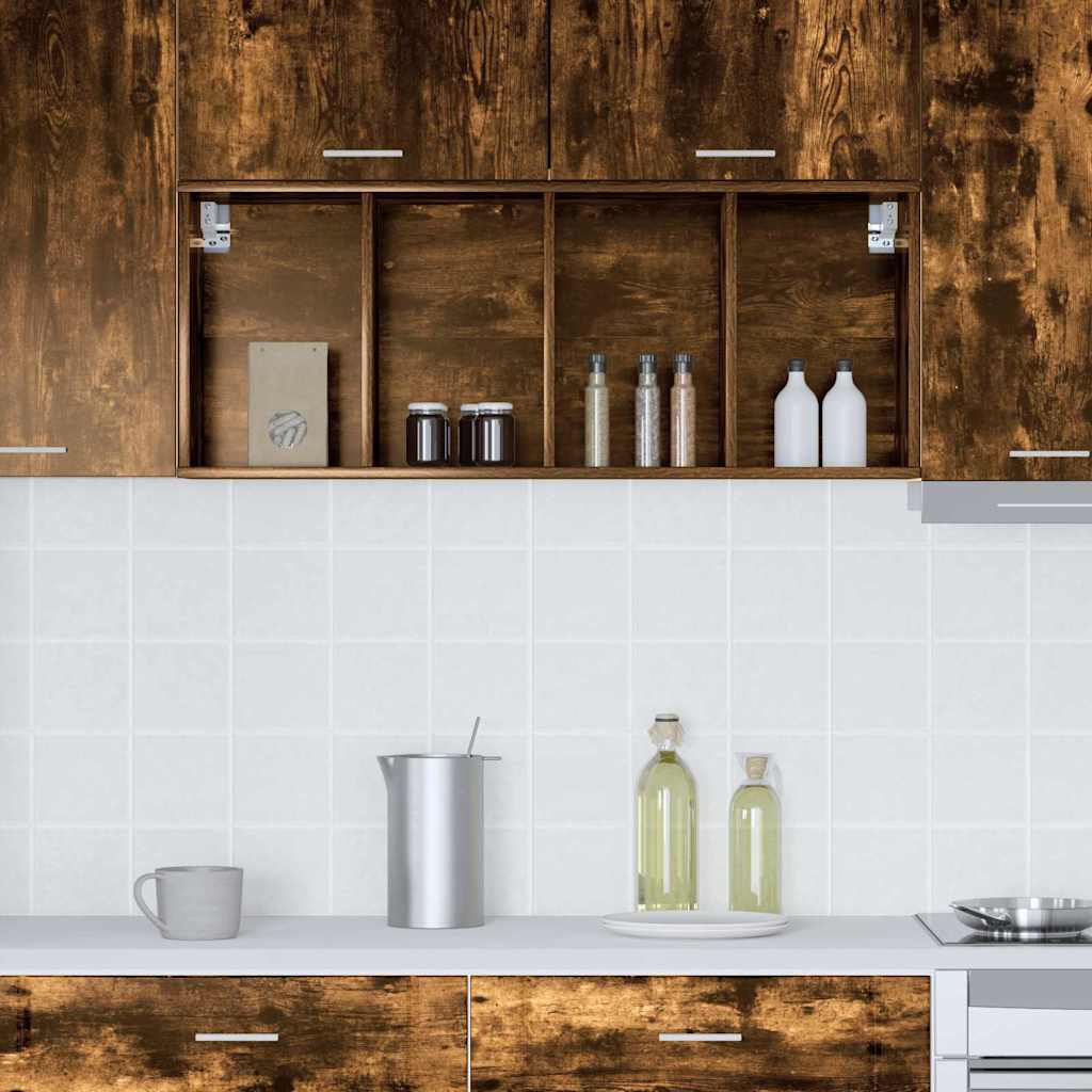 vidaXL Hanging Cabinet Smoked Oak 40 x 29.5 x 100 cm Engineered Wood