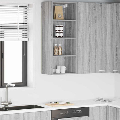 vidaXL Hanging Cabinet Grey Sonoma 40 x 29.5 x 100 cm Engineered Wood