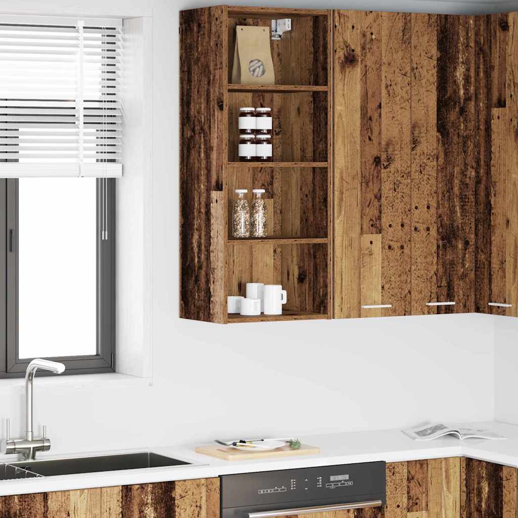vidaXL Hanging Cabinet Old Wood 40 x 29.5 x 100 cm Engineered Wood