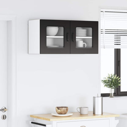 vidaXL Dishwasher Panel Kalmar 2 pcs Black 40 x 31 x 40 cm