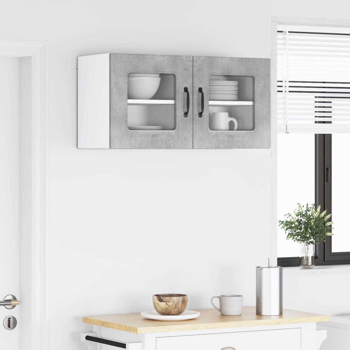 vidaXL Dishwasher Panel Kalmar 2 pcs Concrete Grey 40 x 31 x 40 cm
