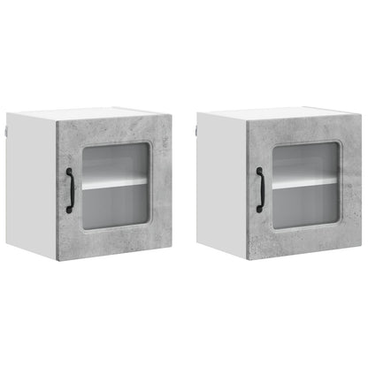vidaXL Dishwasher Panel Kalmar 2 pcs Concrete Grey 40 x 31 x 40 cm