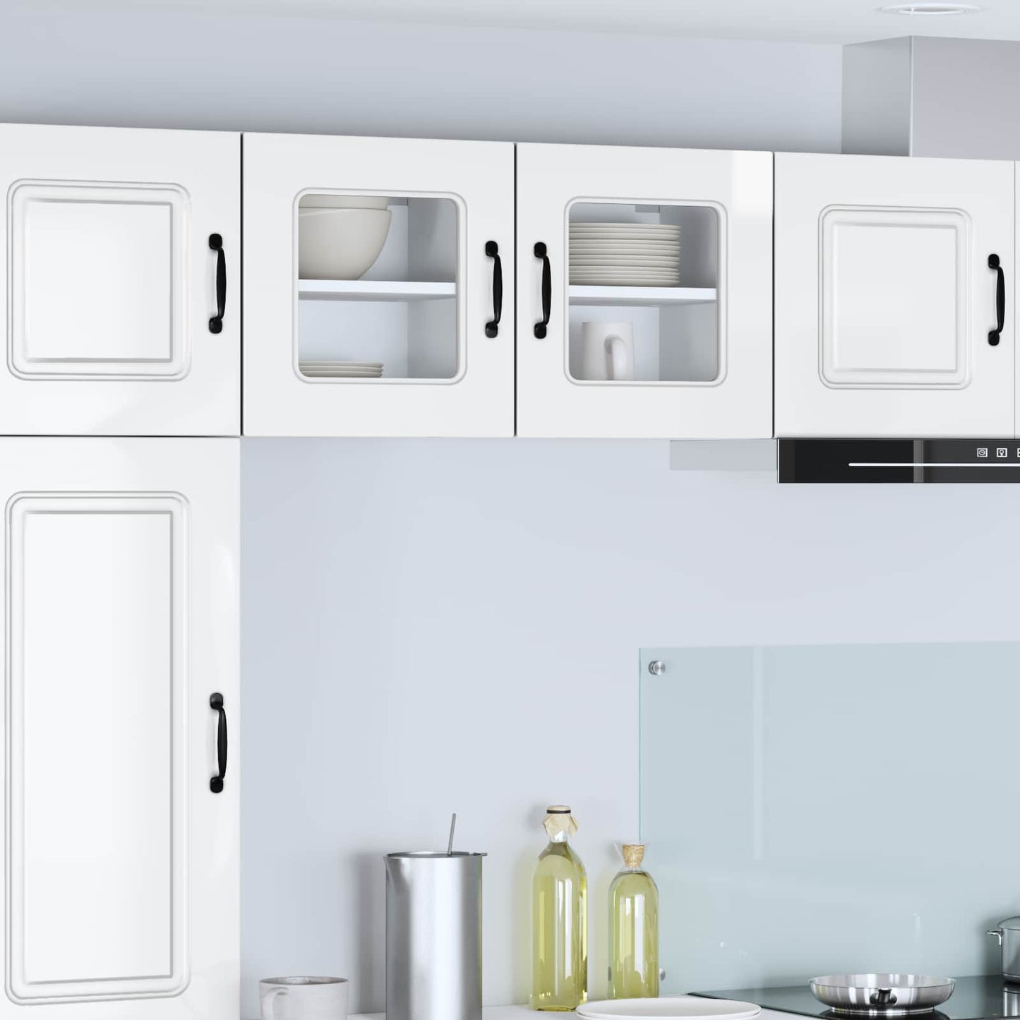 vidaXL Dishwasher Panel Kalmar High Gloss White 40 x 31 x 40 cm