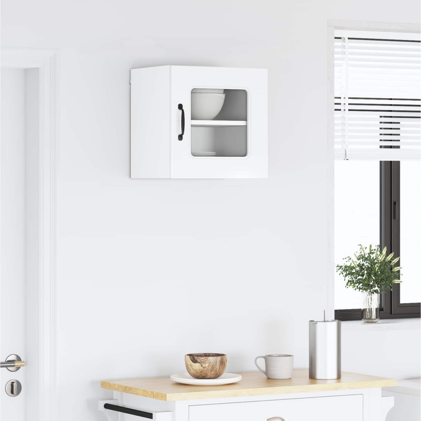 vidaXL Dishwasher Panel Kalmar High Gloss White 40 x 31 x 40 cm
