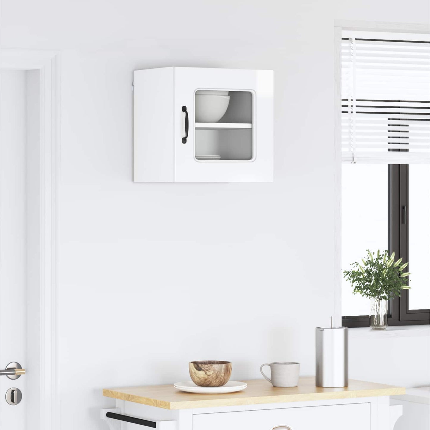 vidaXL Dishwasher Panel Kalmar High Gloss White 40 x 31 x 40 cm