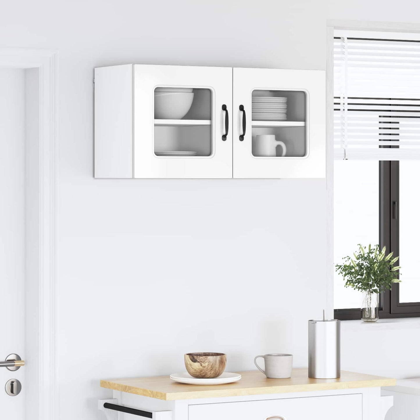 vidaXL Dishwasher Panel Kalmar 2 pcs High Gloss White 40 x 31 x 40 cm