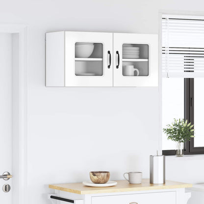 vidaXL Dishwasher Panel Kalmar 2 pcs High Gloss White 40 x 31 x 40 cm