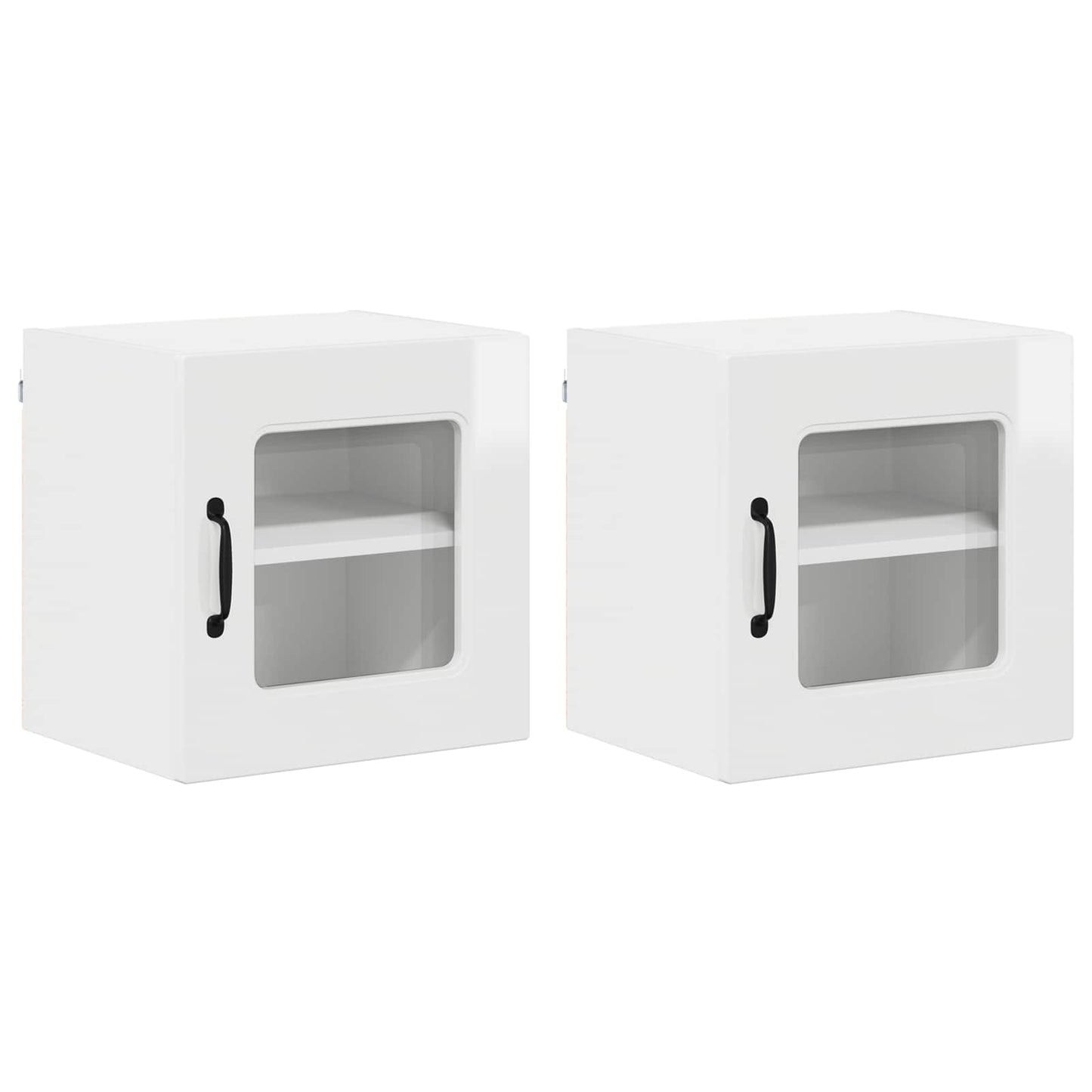 vidaXL Dishwasher Panel Kalmar 2 pcs High Gloss White 40 x 31 x 40 cm