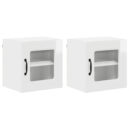 vidaXL Dishwasher Panel Kalmar 2 pcs High Gloss White 40 x 31 x 40 cm
