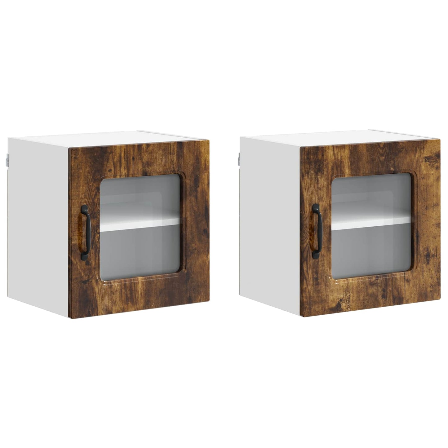 vidaXL Dishwasher Panel Kalmar 2 pcs Smoked Oak 40 x 31 x 40 cm