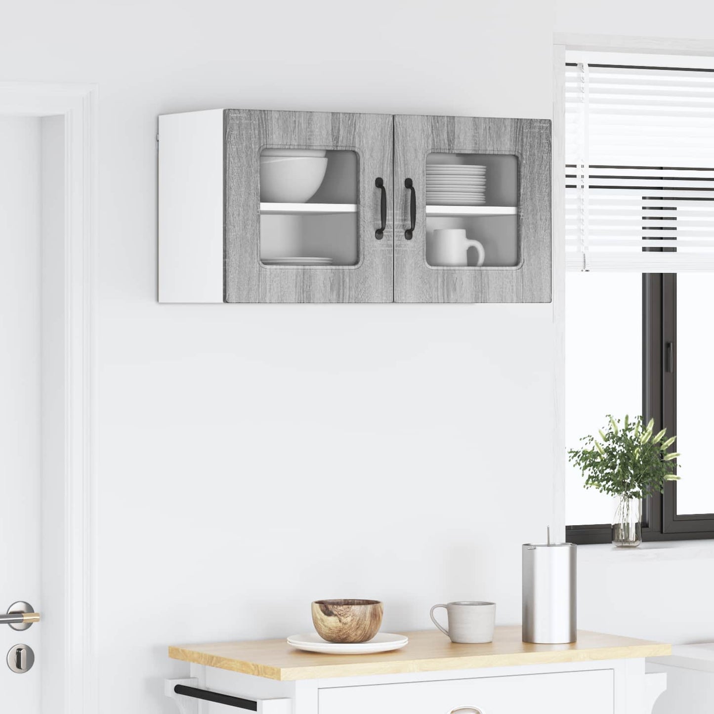 vidaXL Dishwasher Panel Kalmar 2 pcs Grey Sonoma 40 x 31 x 40 cm