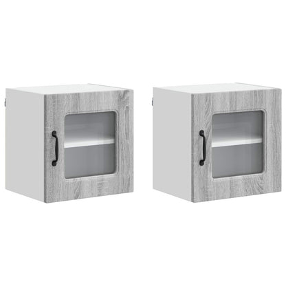 vidaXL Dishwasher Panel Kalmar 2 pcs Grey Sonoma 40 x 31 x 40 cm
