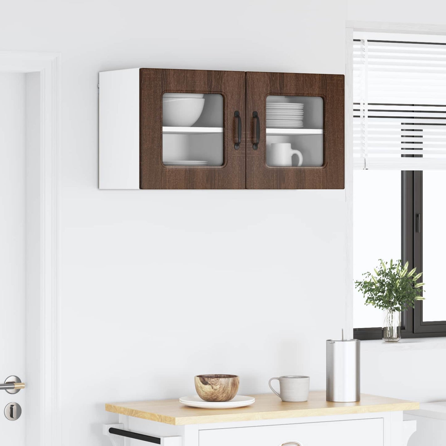 vidaXL Dishwasher Panel Kalmar 2 pcs Brown Oak 40 x 31 x 40 cm