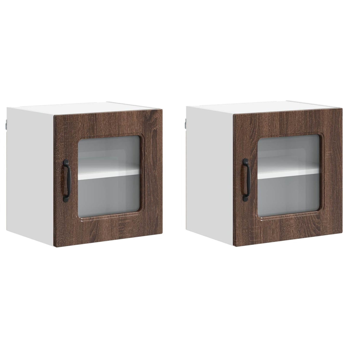 vidaXL Dishwasher Panel Kalmar 2 pcs Brown Oak 40 x 31 x 40 cm