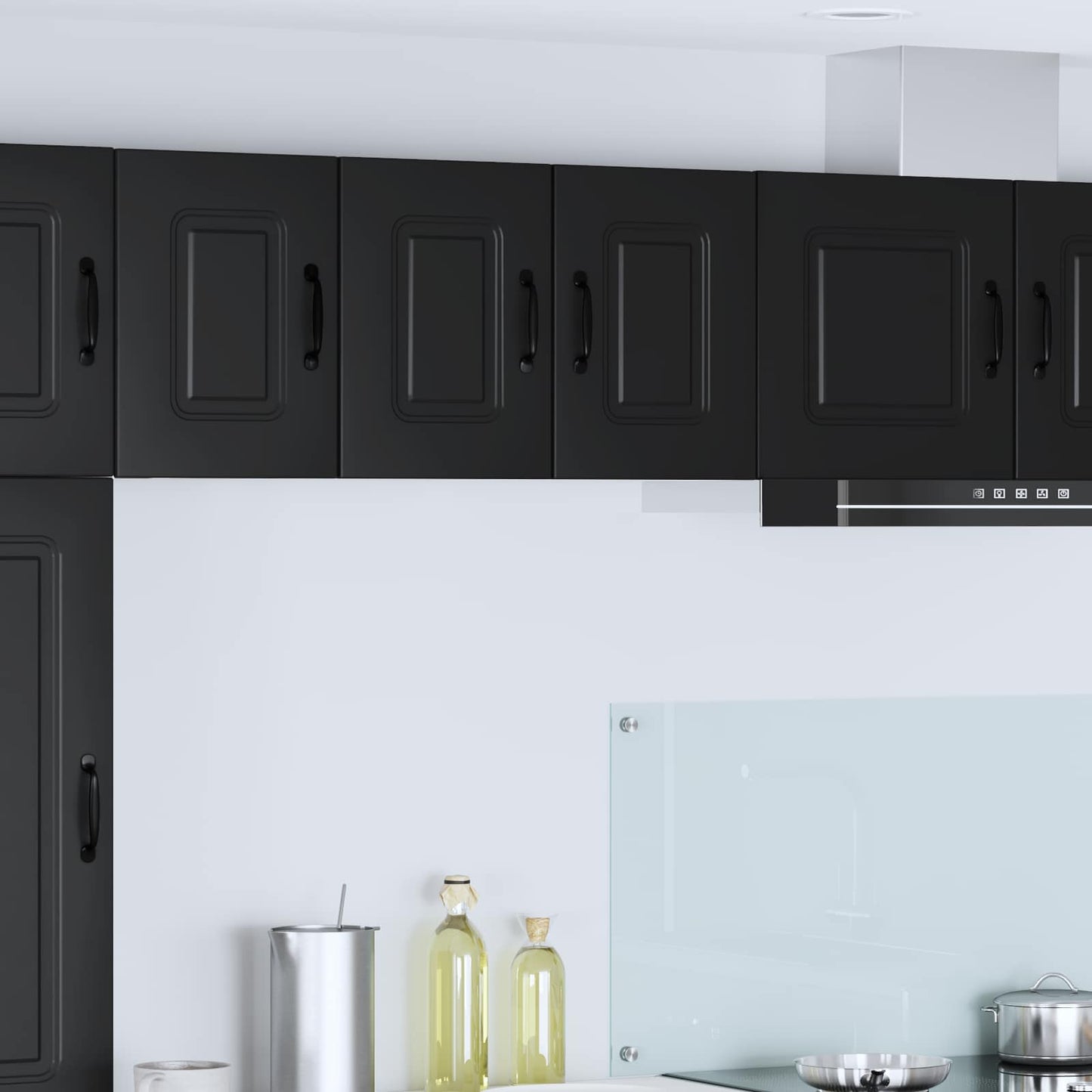 vidaXL Dishwasher Panel Kalmar 2 pcs Black 30 x 31 x 40 cm