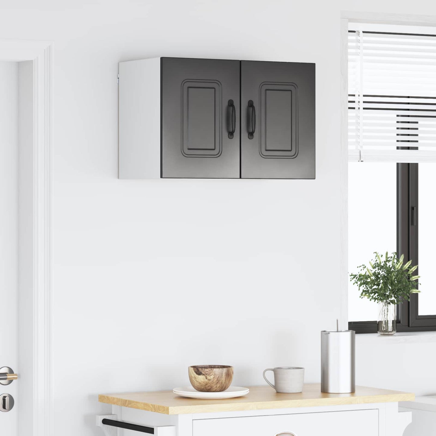 vidaXL Dishwasher Panel Kalmar 2 pcs Black 30 x 31 x 40 cm