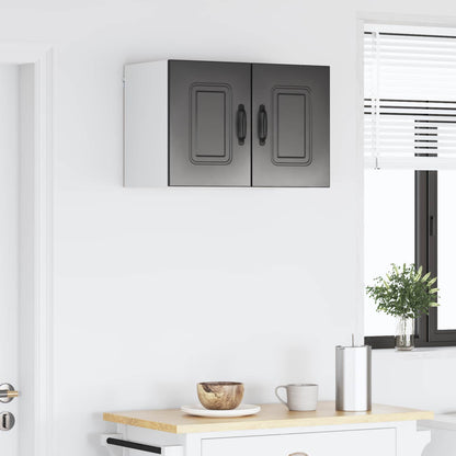 vidaXL Dishwasher Panel Kalmar 2 pcs Black 30 x 31 x 40 cm