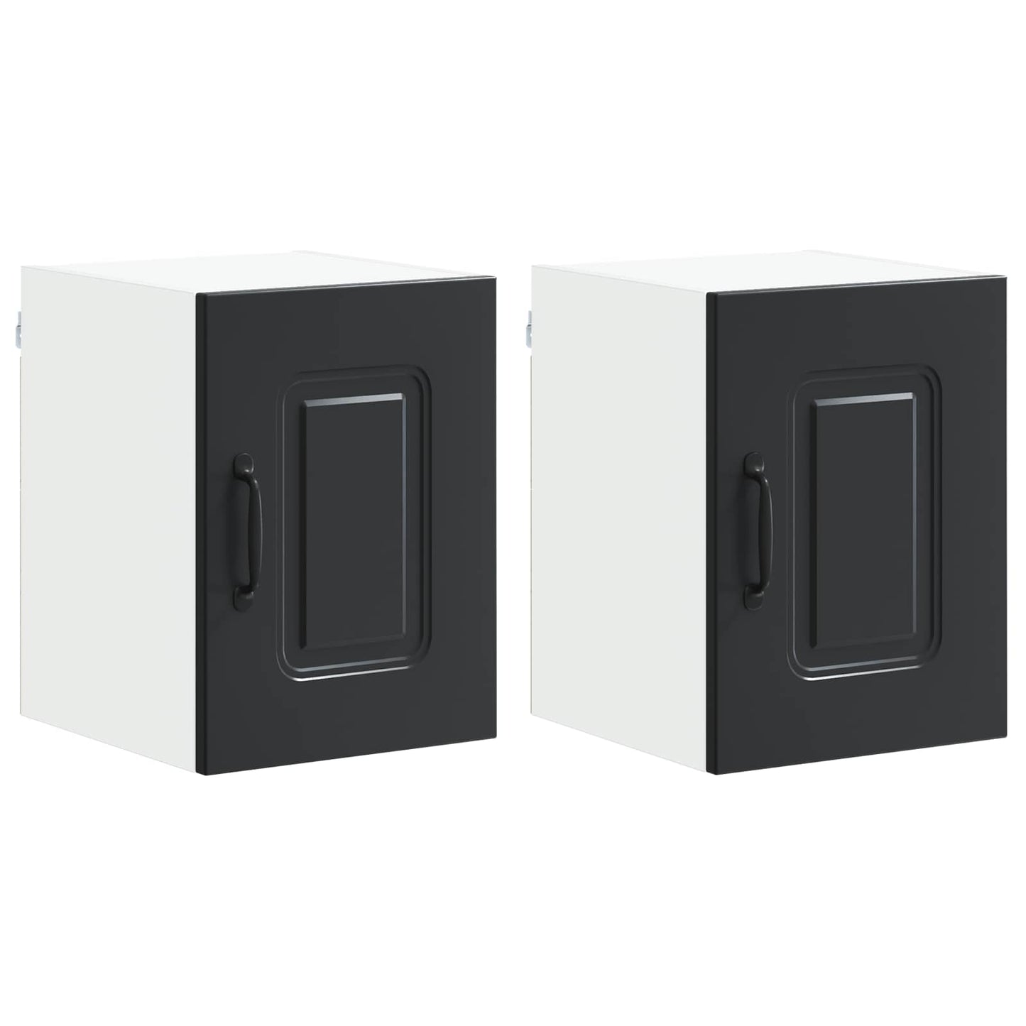 vidaXL Dishwasher Panel Kalmar 2 pcs Black 30 x 31 x 40 cm