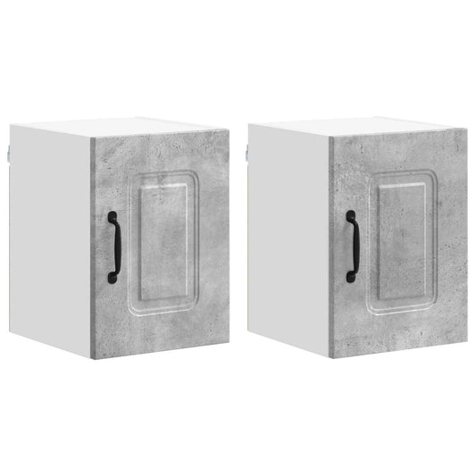 vidaXL Dishwasher Panel Kalmar 2 pcs Concrete Grey 30 x 31 x 40 cm
